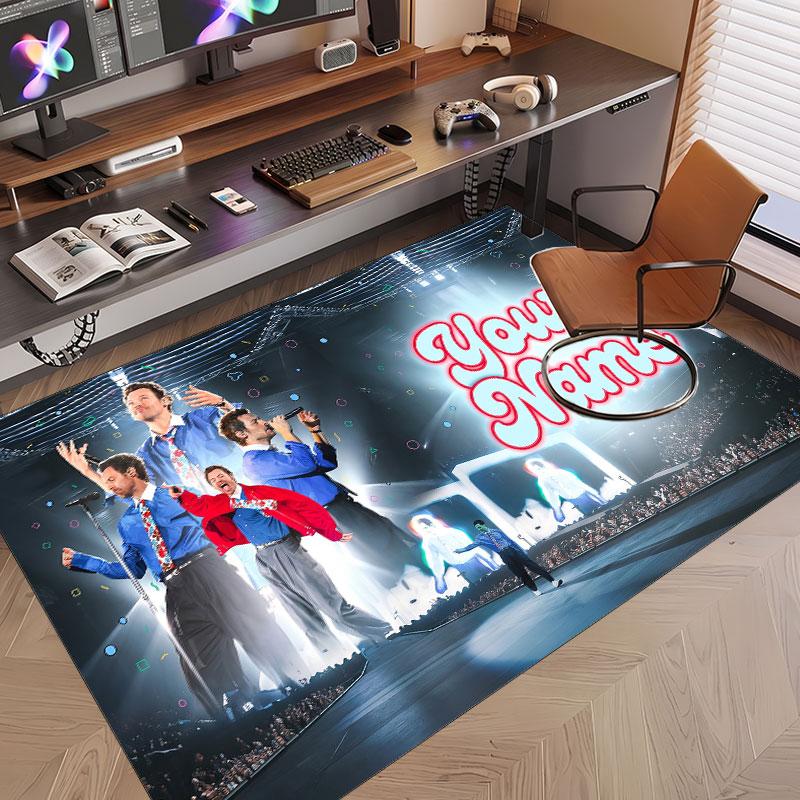 Custom Name Crystal Velvet Rug,Harry Styles Comfortable Anti Slip Floor Mat For Room Decoration