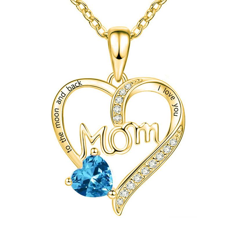 Heart-Shaped Diamond Necklace for New Moms - Mother's Day Gift
