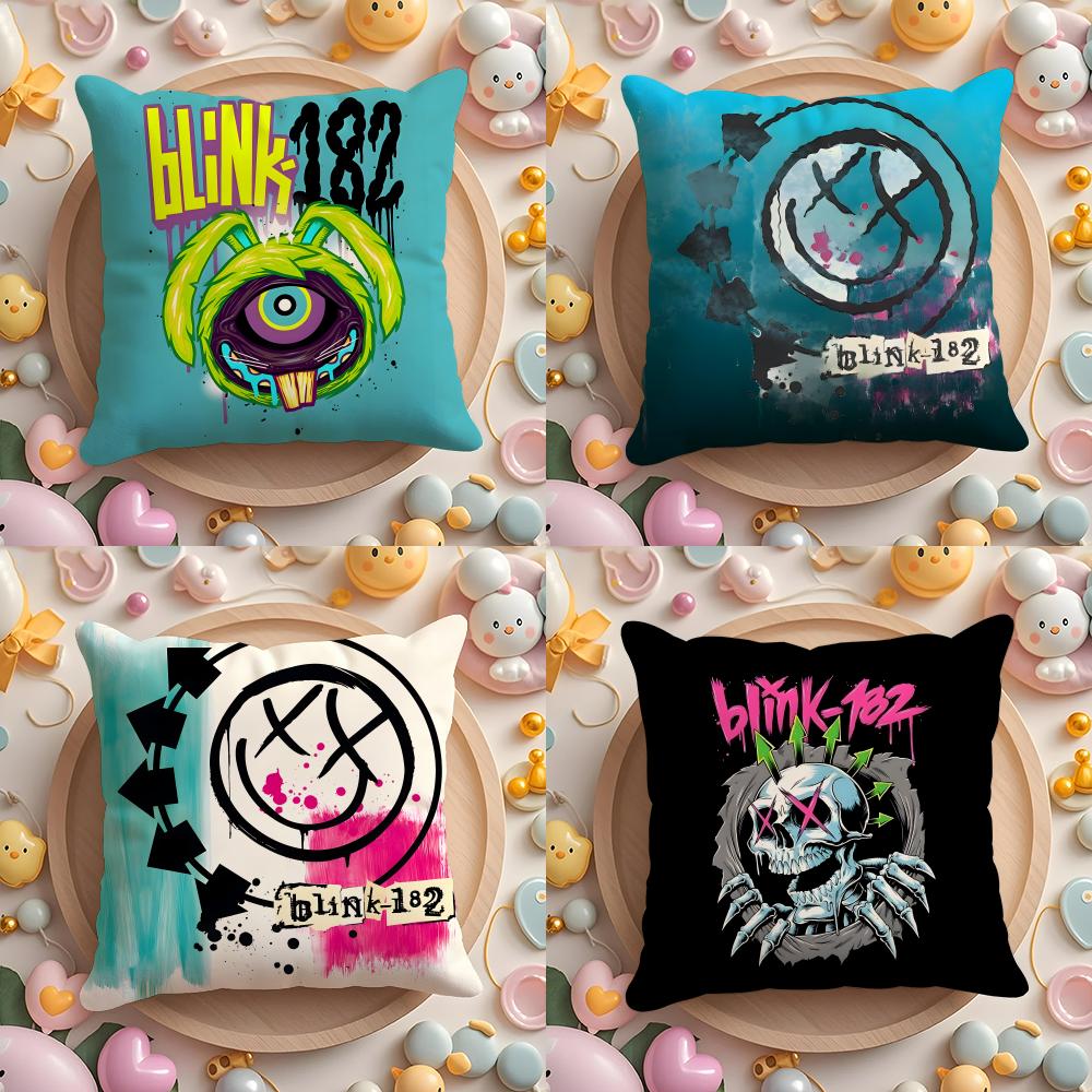 B-Blink-182 band Cushion Cover Home & Car Multi-Scene Pillow Cover - Reversible, Soft & Durable for Daily Use