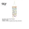 Crystal Bead Window Decoration Suncatchers, Crystals Hanging Suncatcher, Colorful Glass Beads Chain Natural Wood Art Wind Chimes for Garden
