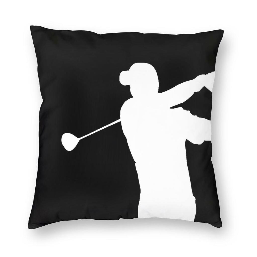 Golf Cool Player Quadratisches Kissenbezug Polyester Leinen Samt Bedruckt Reißverschluss Dekorative Wurfkissenhülle Zimmerkissenbezug