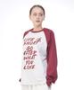 D.XO.H Unisex Lifestyle Raglan T-Shirt Wine/White Melange