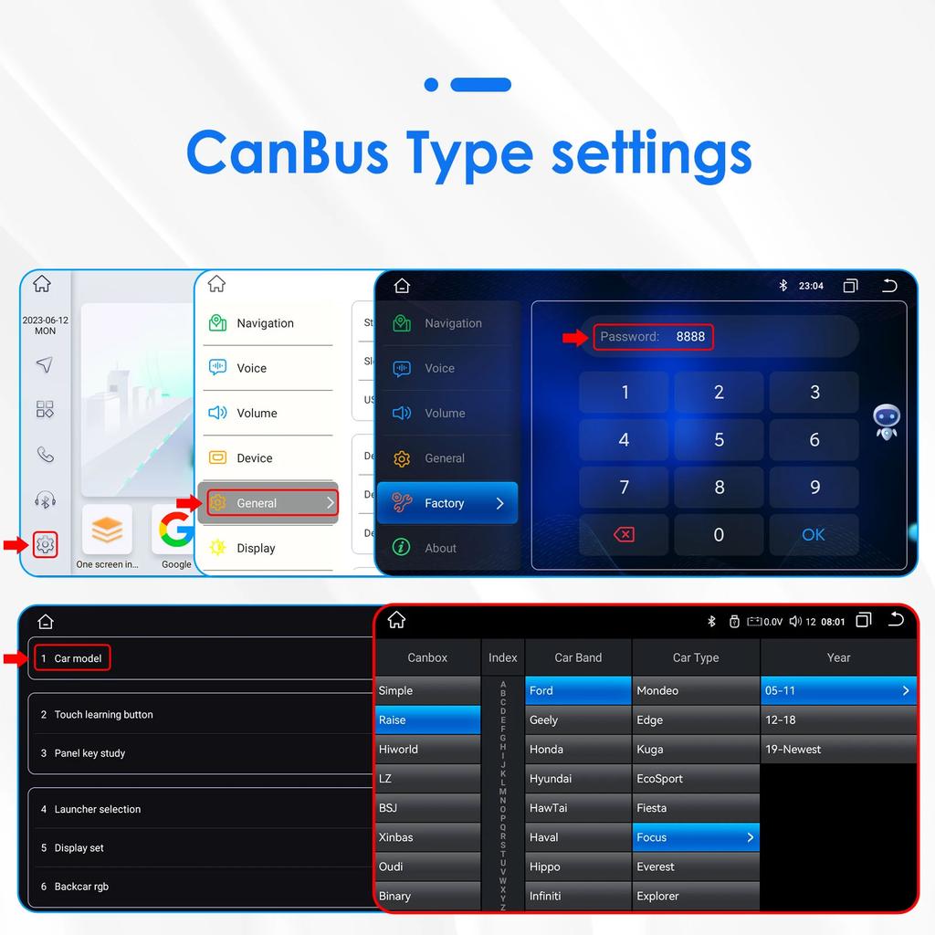 Hizpo For Ford/Focus/S-Max/Mondeo 9/GalaxyC-Max Car Radio Multimedia Video Player Navigation GPS Intelligent  Android 13 NO DVD 2din 2 Din 2.5D USB