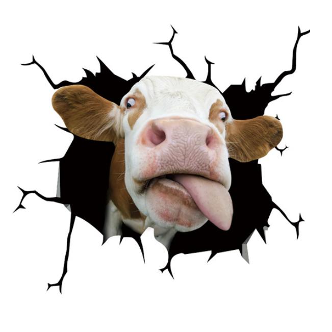 Animal Car Stickers Waterproof PVC Auto Scratch Occlude 3D Simulation Electrostatic Decal Car Window Home Decoration