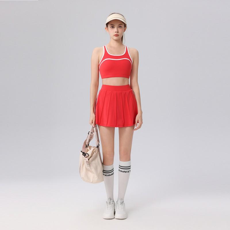 High-Waisted Sport Skirt With Built-in Shorts Tennis Golf Badminton Women Lightweight Breathable Athletic Skort In Black White