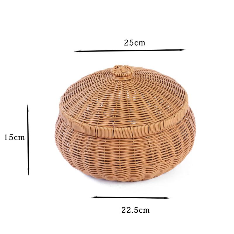 

Pumpkin-Shaped Rattan Weave Storage Basket