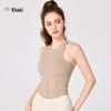 Yoga Vest with Fishbone Mesh, Beautiful Back Design, and Chest Pads - Fitness Top