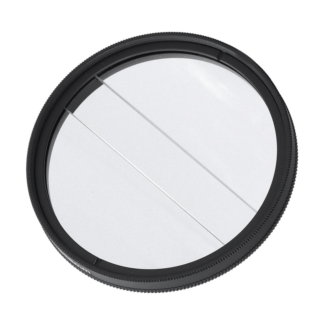49mm Double Half Moon Special Effects Filter Center Split Diopter Lens Filter for Photography SLR Camera Accessories