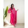 Designer Heavy Cotton Kurti Pant Dupatta Set Women Party Wear Ethnic Kurta Set