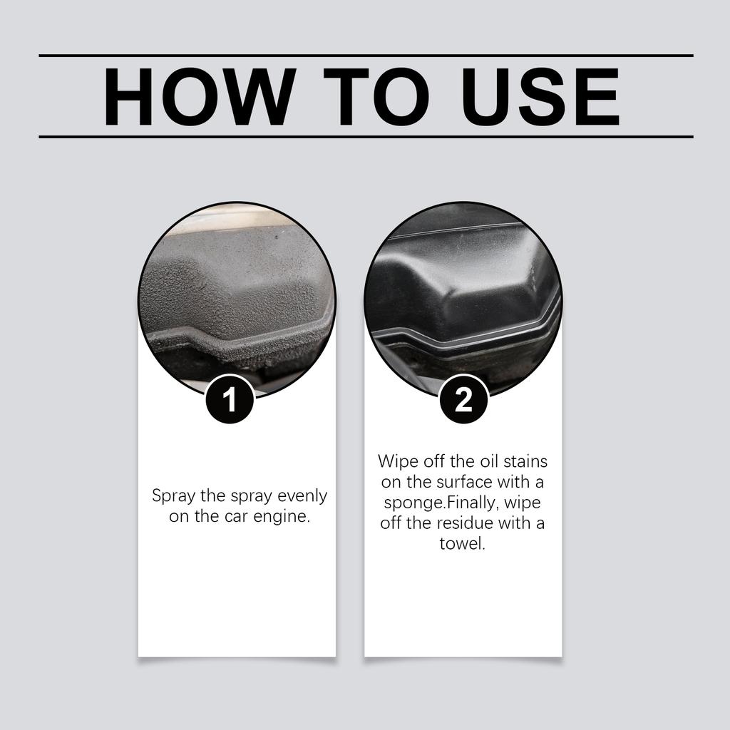 Car Engine Bay Cleaner Powerful Decontamination Cleaning Oil Dust Grease Remover Product For Engine Compartment Car Maintenance