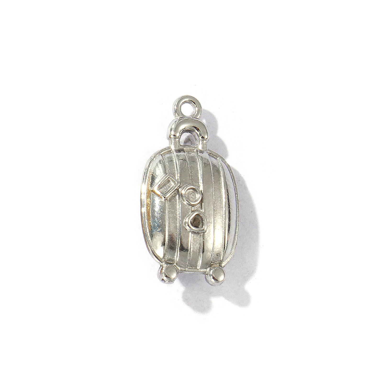 

2 PCs 304 Stainless Steel Travel Charms Multicolor Luggage Trolley Suitcase Pendants For DIY Necklace Bracelet Jewelry Making