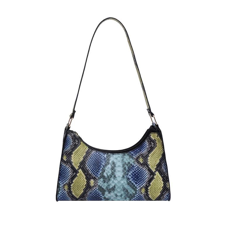 Kabelky Dámská móda Malé čtvercové kabelky Niche Zahraniční styl Kabelky přes rameno Trendy Všestranné Podpažní Vzor hadí kůže Malé čtvercové kabelky