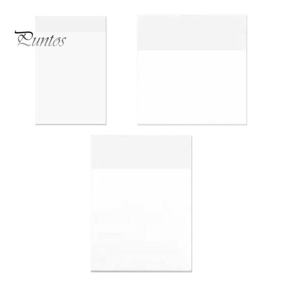 Transparent Writing Paper 2PCS Sticky Notepads, Waterproof Clear Memo Pads, Smooth Notepads Strong Adhesive Repositionable Strips for Office