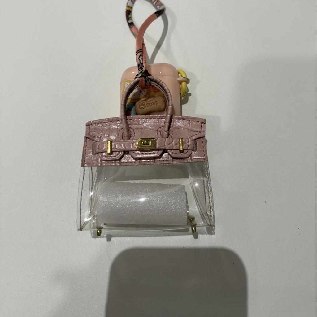 Internet-Prominente Damen Auto Schlüssel Tasche Mini Transparente Tasche Anhänger Exquisit Hochwertige Kopfhörer Tasche Roter Umschlag Auto Anhänger