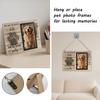 Dog Memorial Gifts for Loss of Dog, Picture Frame for 4.3x6.3in Photo with a Glass Bottle for Collect Hair, Loss of Dog Sympathy Gift - Cat Pet