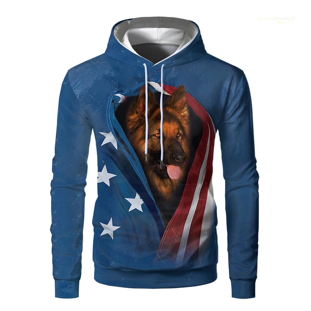Vintage American Flag Print Hoodies USA National Flag Letters Stars And Stripes Hoody Street Oversize Women Hip Hop Pullovers