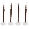 4pcs Mini Snow Pine Trees Desktop Decoration Craftsmanship Wire Tree For Home Office Festive Display Stand Artificial Birch Tree
