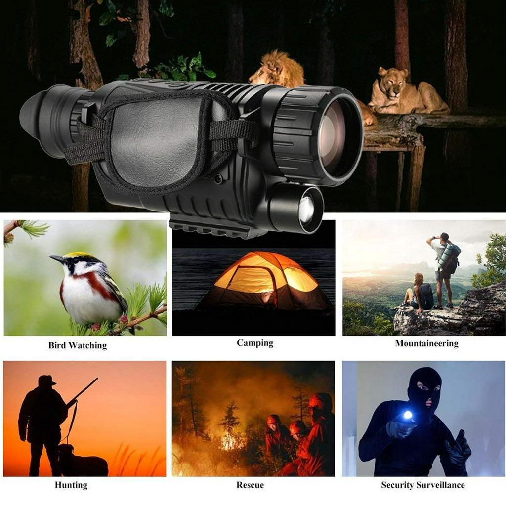 5x40 HD Digitales Nachtsicht Monokular Video Teleskop Kamera FMC Infrarot Brille Zielfernrohr Wiederaufladbare Digitalkameras