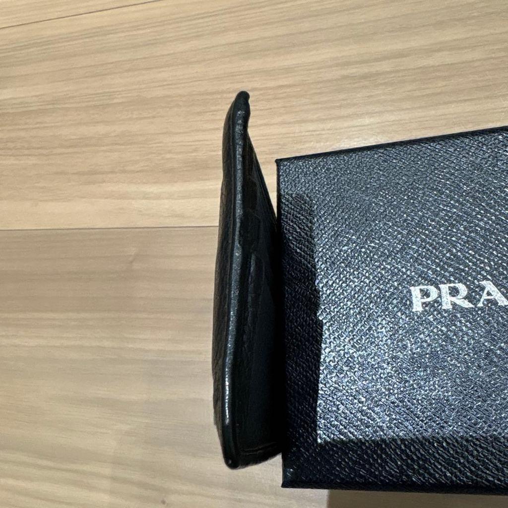 Used PRADA Bi-fold Wallet VITELLO GRAIN 2M0738