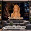 Wandbehang Wandteppich Benutzerdefinierter Name Ariana Grande Muster Personalisiert Bedruckter Stoff Wanddekoration