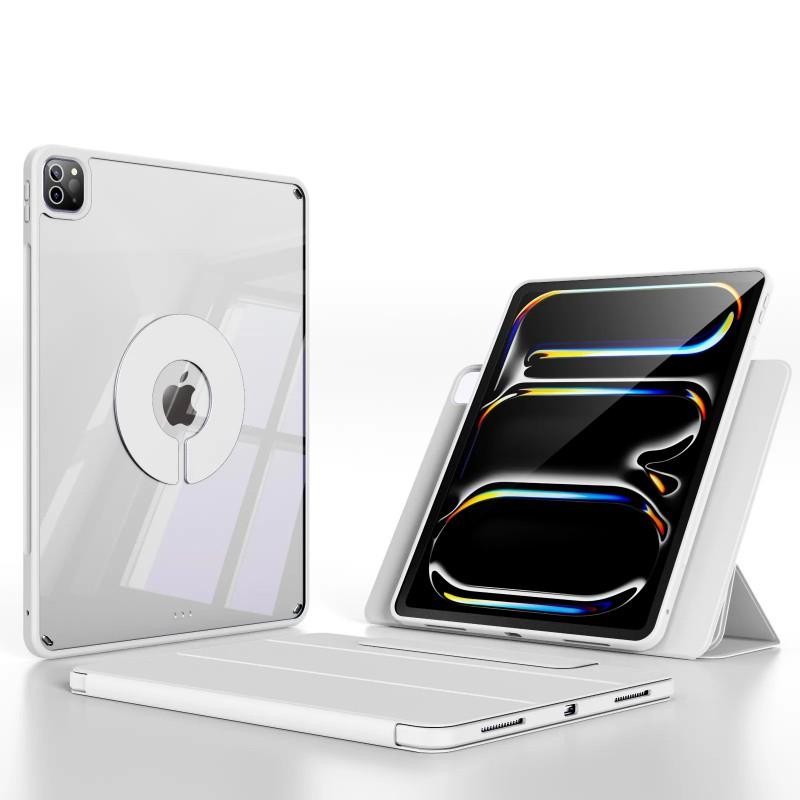 Magnetic Detachable Folio Case IPad Air 4 5 6 7 10.9 Inch 8 9 10.2 Tri-Fold Stand Rotating Kickstand Shockproof