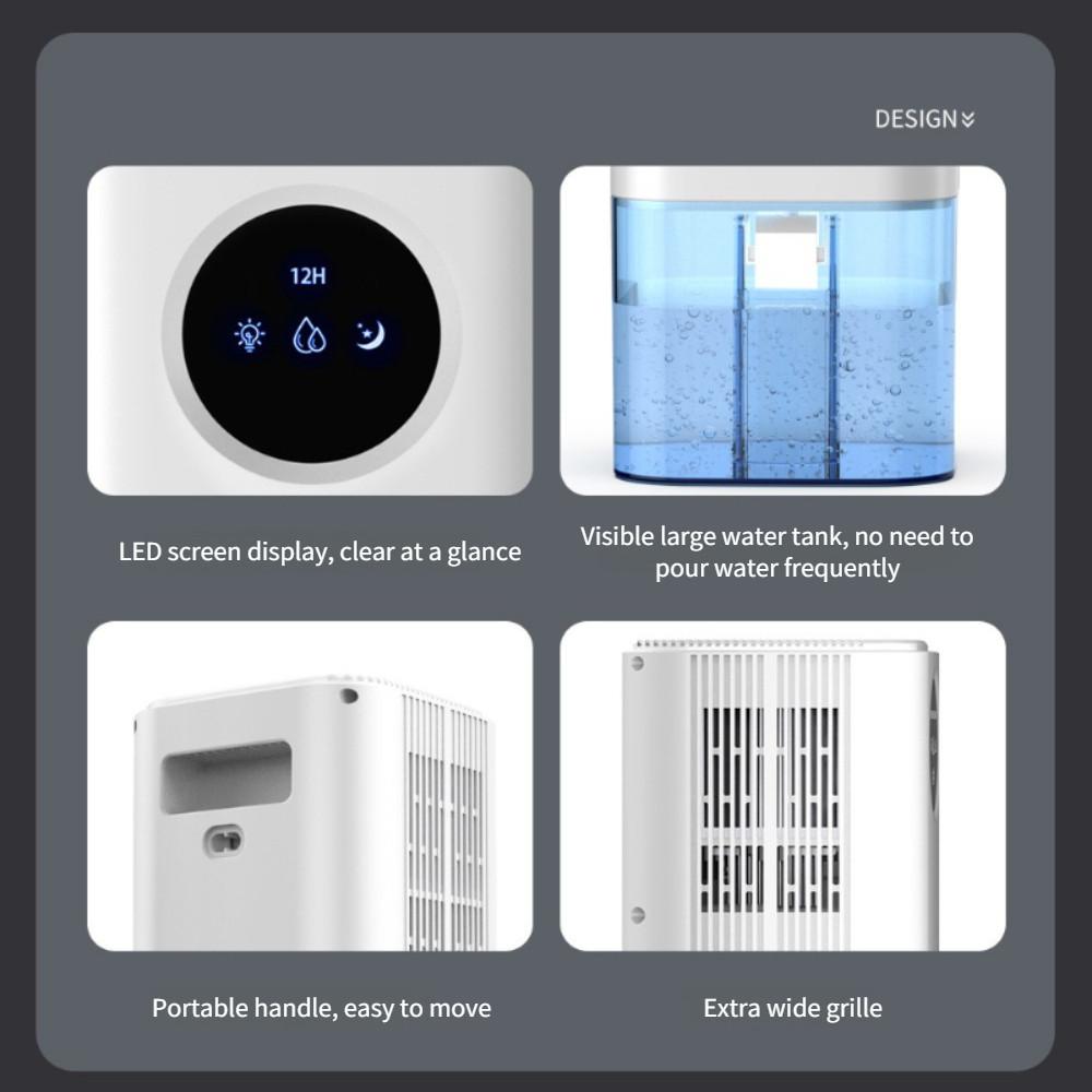 Secador de Aire Portátil de Gran Capacidad Baño Esterilización Silenciosa Absorbedor de Humedad Máquina Deshumidificador Inteligente para el Hogar