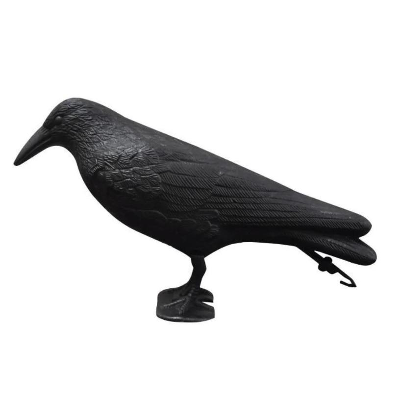 1 Pcs Simulated Crow Bird Hunting Bait Garden Bird Repelling Decoration With Wings Plastic Decoration Target Shooting