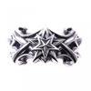 Verstellbarer offener Ring mit Vintage Kreuz Stern Motiv Retro Punk Unisex Modeschmuck