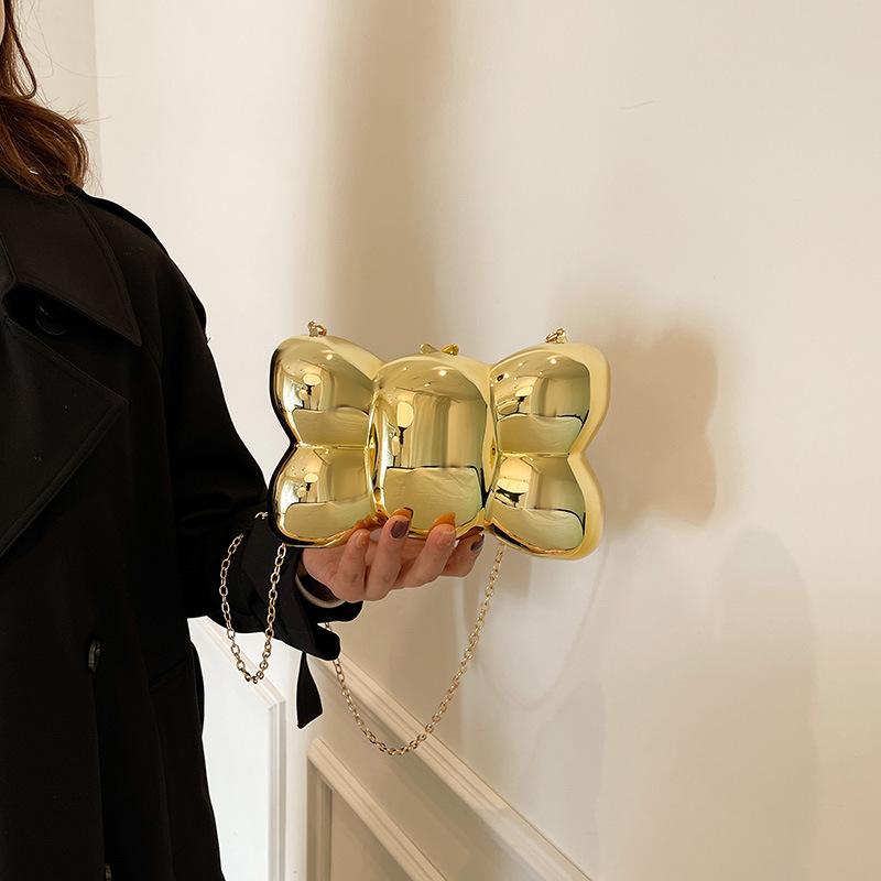 Acrylic bag women's 2025 new European and American fashion bow niche versatile chain messenger box bag