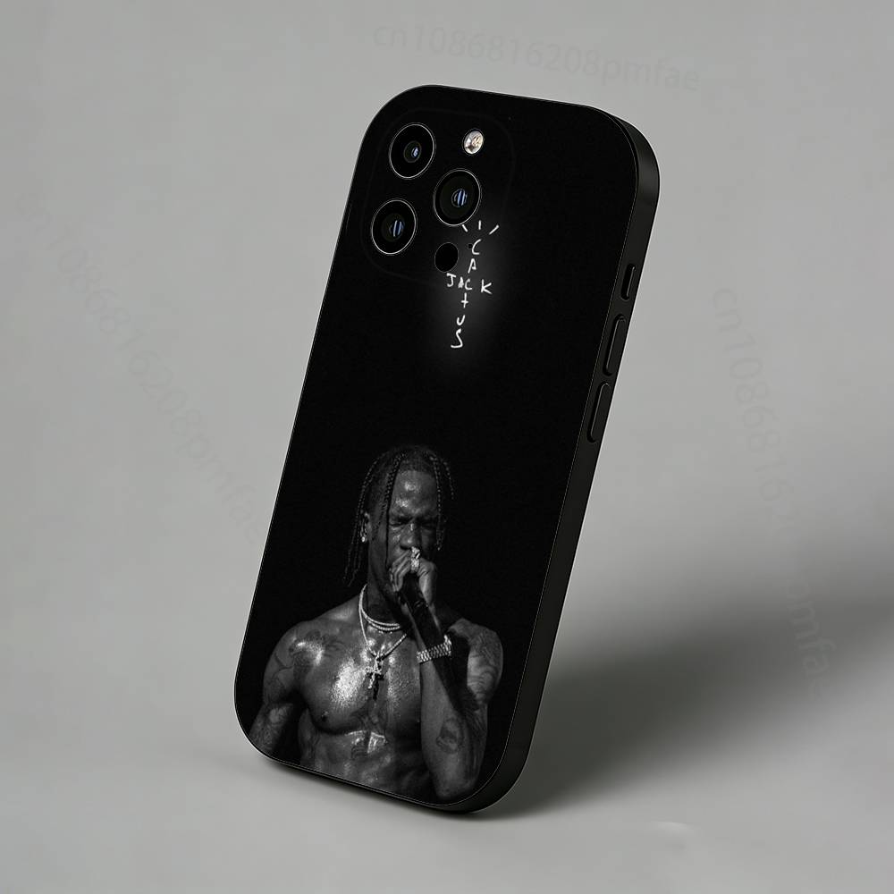 T-Travis S-ScottS Singer Phone Case For iPhone 16,15,14,13,12,11 Pro,Max,Plus,X,XS,XR,SE,Mini Transparent Silicone Soft