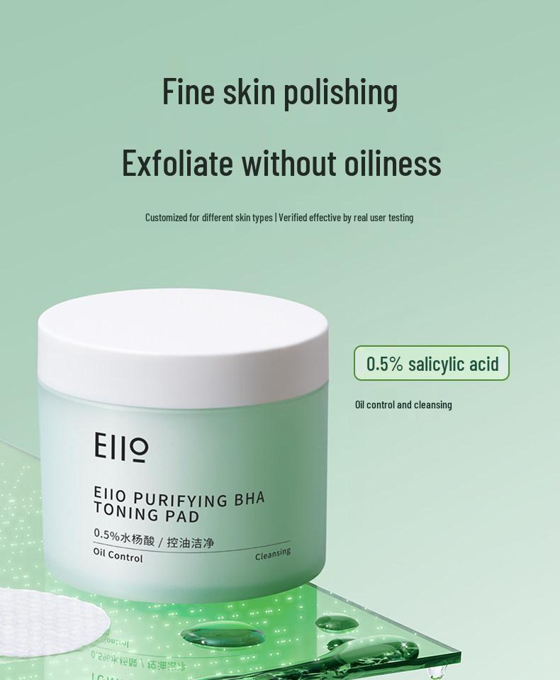 Eiio Salicylic Acid Cotton Pads for Acne & Blackheads - Deep Cleansing & Pore Refining