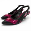 Great Pumps HEELS Sequin LV Circle Logo Leather Black  Women 34 Used