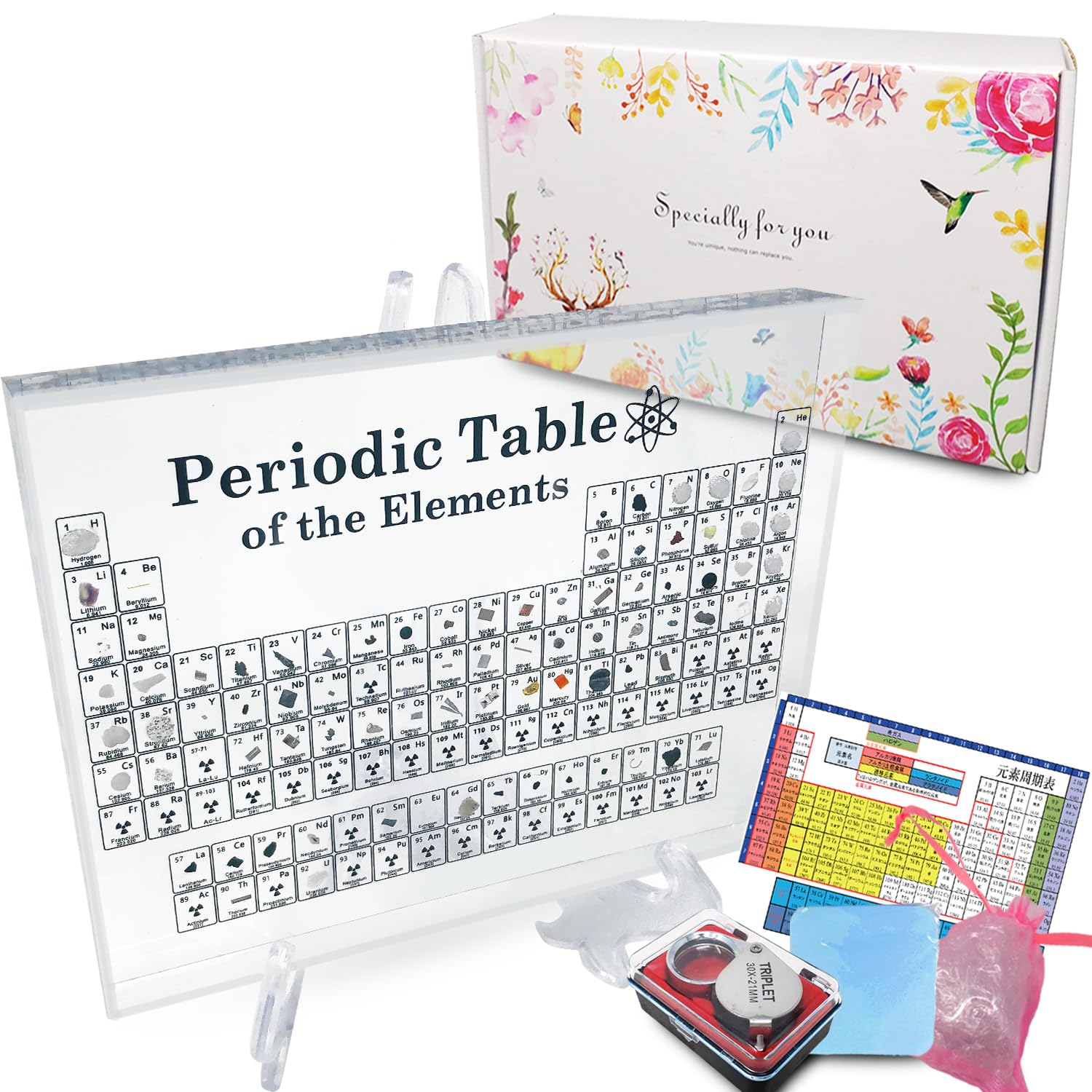 

Element symbol periodic table real specimen acrylic embedded version MGPOP