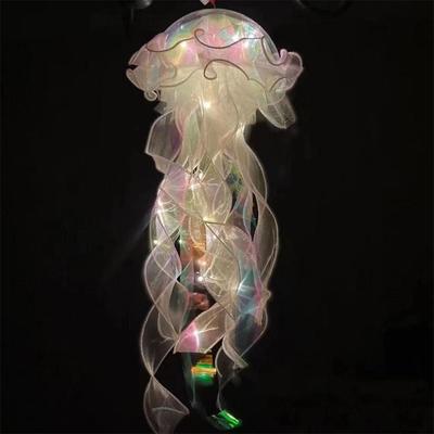 1 Buc Lampă Meduză Creativă Decorațiune Meduză Agățată Clopoței de Vânt Felinar Agățat Tematică Sub Mare Decor Ornamente pentru Petrecere de Aniversare