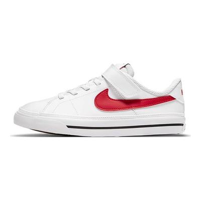 Court Legacy Casual Slip-Resistant Shock-Absorbing Durable Low-Top Kids Skate Shoes Kids Sneaker White Red DA5381-105