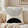 Nordic Abstract Art Pillow Case Double-Sided Plush Sofa Cushion Covers Organic Breathable Invisible Zipper