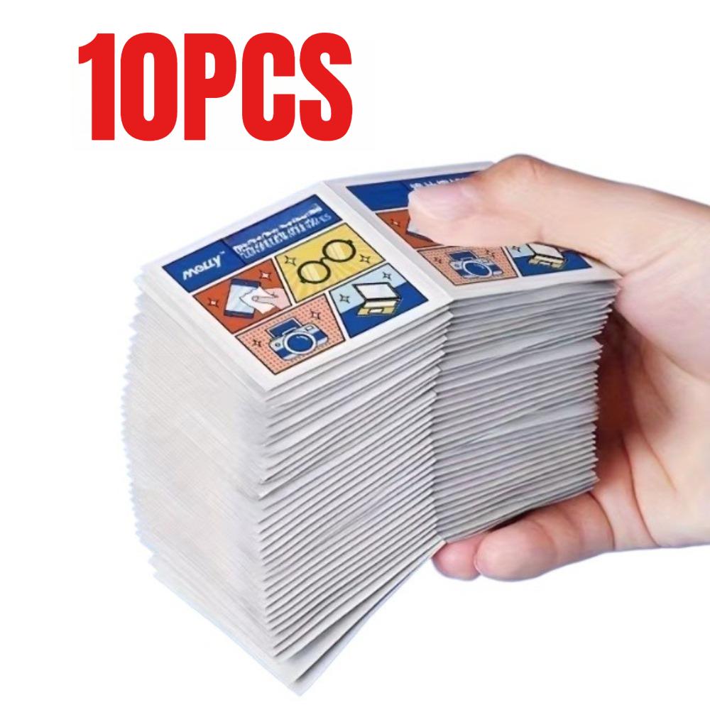 10/200 Pieces Glasses Wipes Anti-fog Screen Cleaning Cloth Accessories Alcohol Wipe Pad Lens Cleaning Wipes Microfiber Tools