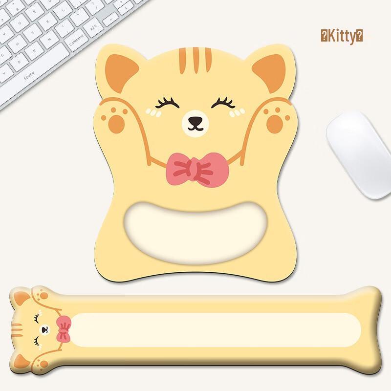 Cartoon Cat Mouse Pad with Wrist Rest