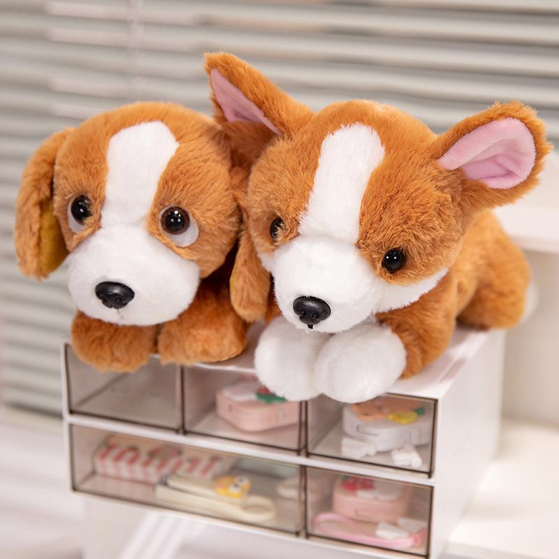 Niedliche Simulation Corgi Husky Puppe Plüschtier Welpe Hund Bulldogge Puppe Kinder Stoffpuppe
