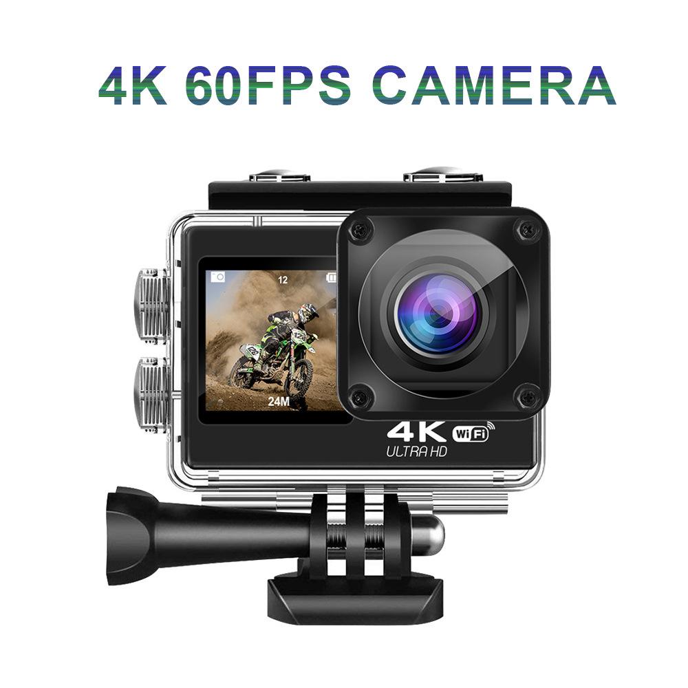 

Action Camera 4K 60FPS Cameras 24MP 2.0 Touch LCD 4X EIS Dual Screen WiFi Waterproof Remote Control Webcam Sport Video Recorder чорний
