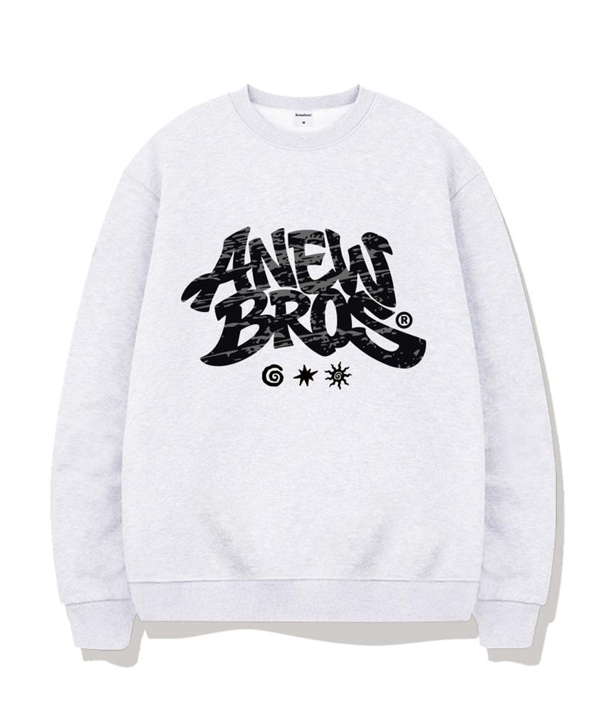 ANEWBROS Street Graphic Oversized Sweatshirt 5 Colors [Anbm_9005]