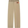 Fila X Magic Stick Collaboration SS23 Solid Color Straight Leg Knit Casual Pants Women Bottoms Light-Khaki F11W329606FDK