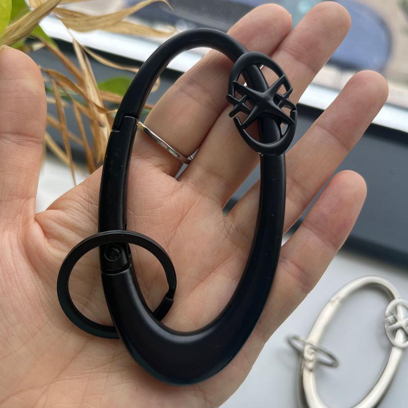 Zinc Alloy Bag Charm Trinkets Keychain Cross Carabiner Keychain Camping Hiking Outdoor Climber Waist Pendant Accessories Gift