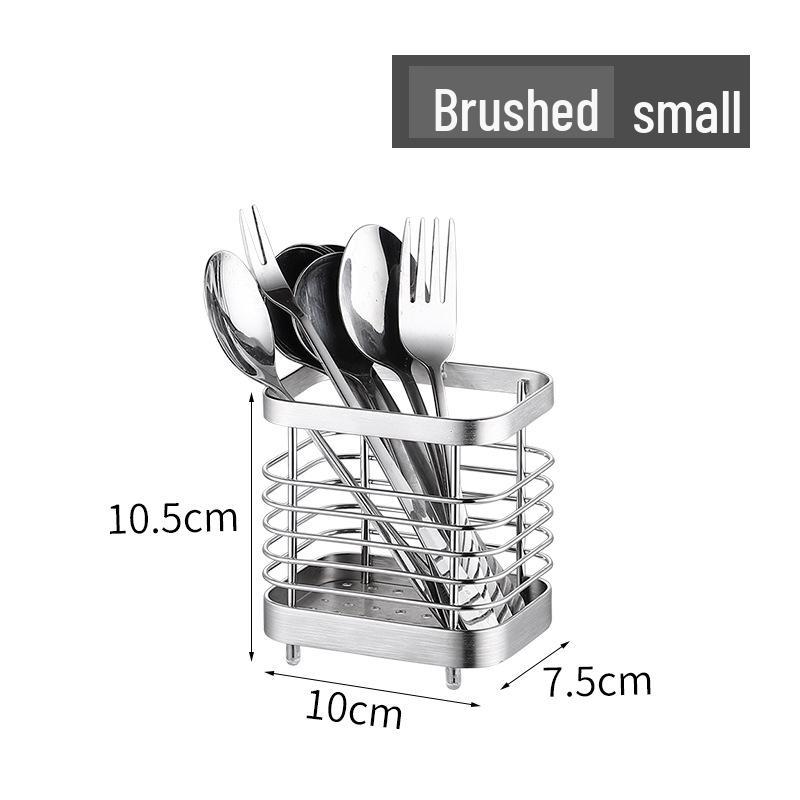 Stainless Steel Wall-Mounted Chopstick Holder & Draining Rack