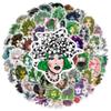 60pcs Snake-haired Banshee Medusa Graffiti Stickers Skateboard Helmet Notebook Guitar Stationery Waterproof PVC Stickers