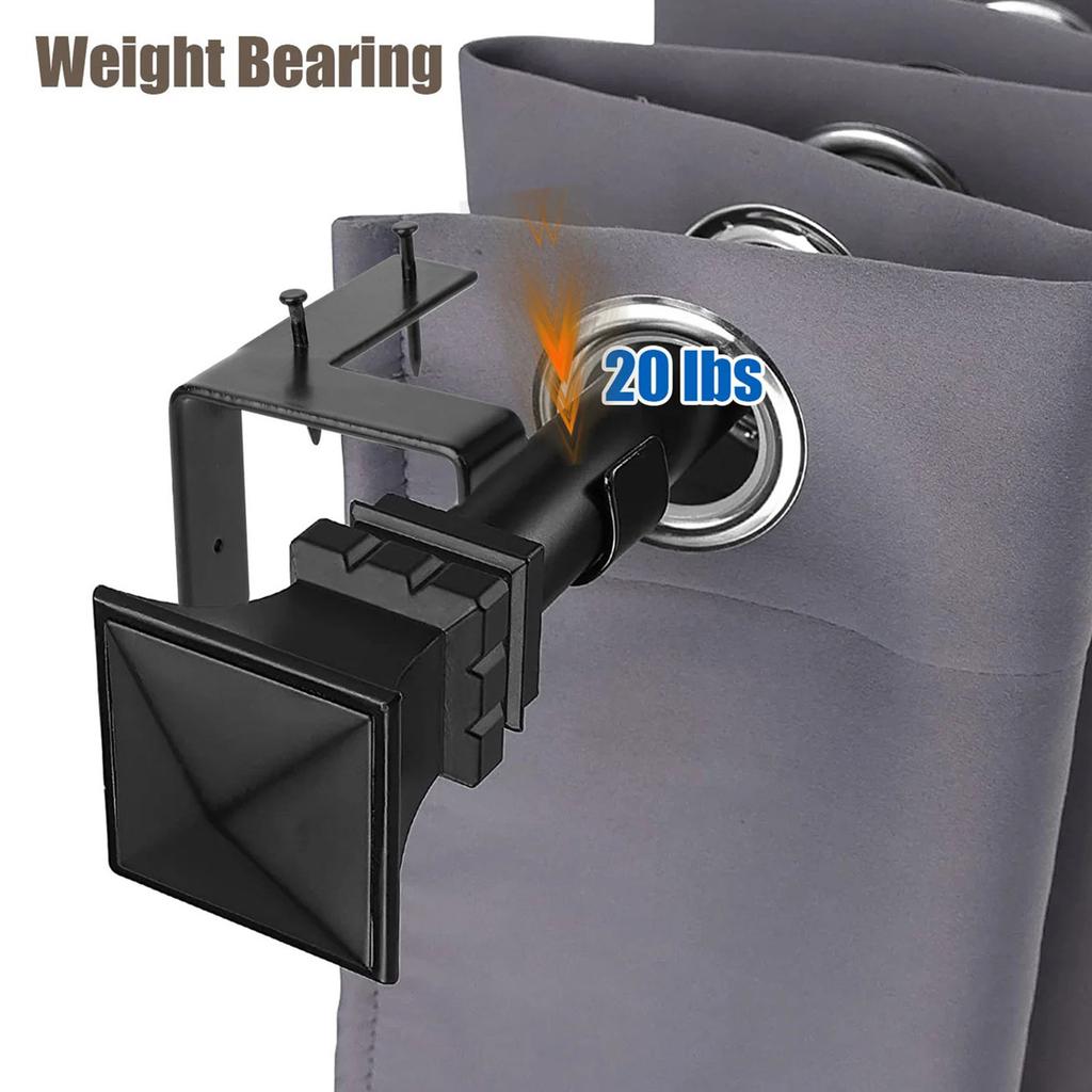 Curtain Rod with Screws, Window Drape Rod Holder for Home