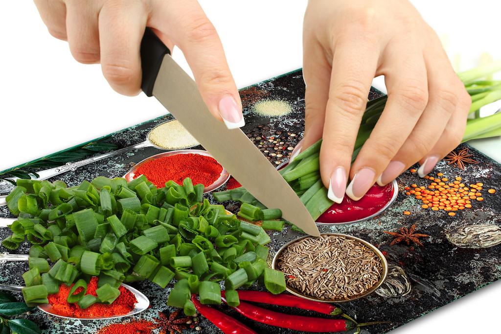 GLASS PLATE CUTTING BOARD 52x40 SPICES