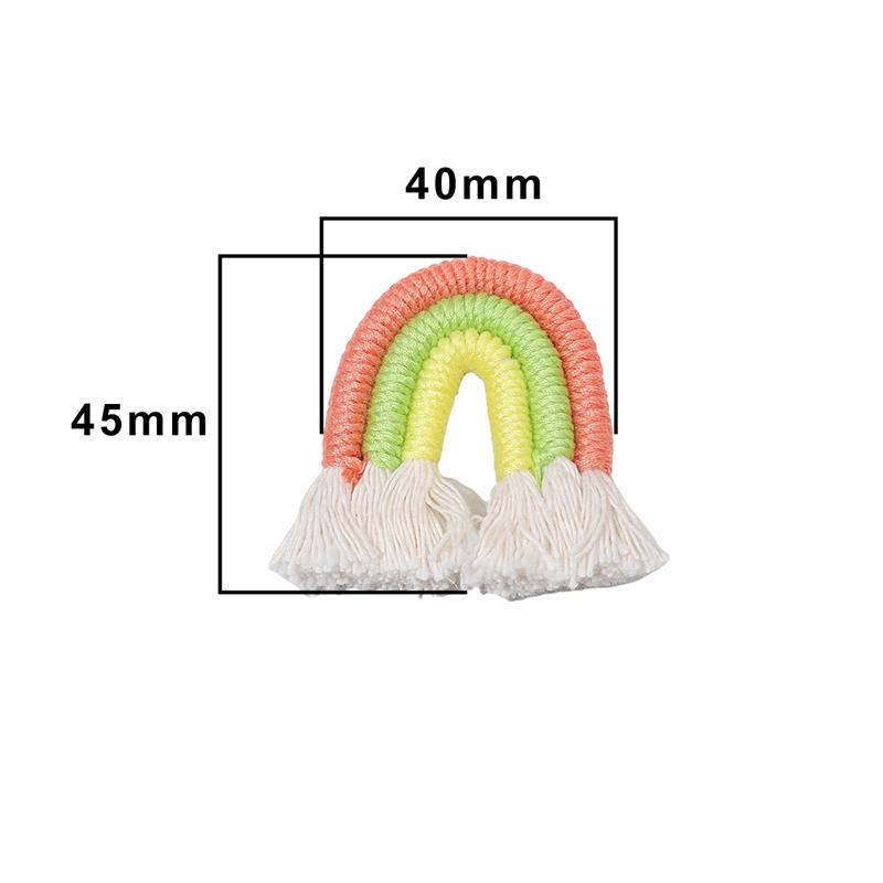 1pc Handmade 45mm Braided Cotton Tassle Charm Pendnat for Earring Necklace Keychain DIY Jewelry Craft Making