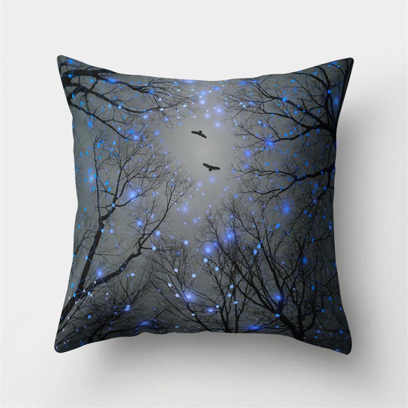 Moonlight Scenery Landscape Pattern Pillowcase Home Living Room Sofa Car Decoration Cushion Cover Pillowcase