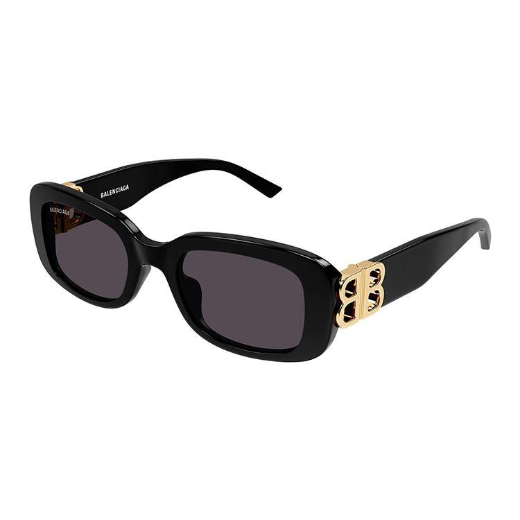 Balenciaga Retro Schmaler Rahmen Quadratische Sonnenbrille Unisex-Sonnenbrille BB0310SK-001 Shopping Bag-Eyeglass Case+Shopping Bag black
